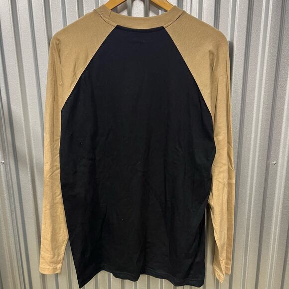 VTG Y2K Grunge Streetwear NWT Long Sleeve Skull Affliction Two Tone Shirt SZ L - Picture 5 of 5